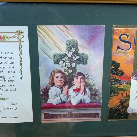 Other - Vintage Postcard Framed Art - 11” x 19”